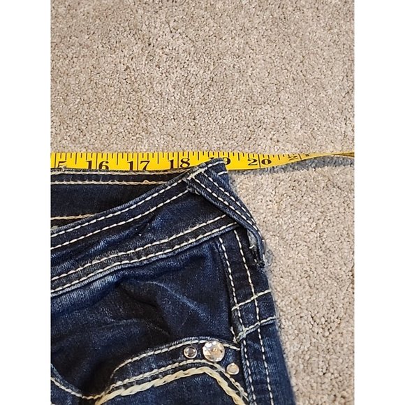 Ariat  Mid Rise Boot Jeans Women’s 34L Flair Heavy Stitch Studed Stretch Ruby - Picture 14 of 16